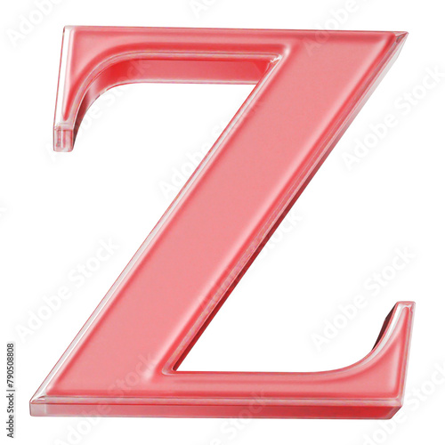 3d Letter Z Red Font - 3d Alphabet