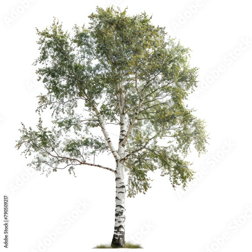 isolated Birch Tree with white background  