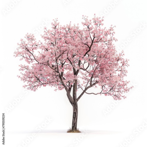 isolated Cherry Blossom Tree with whrite background   © chaynam