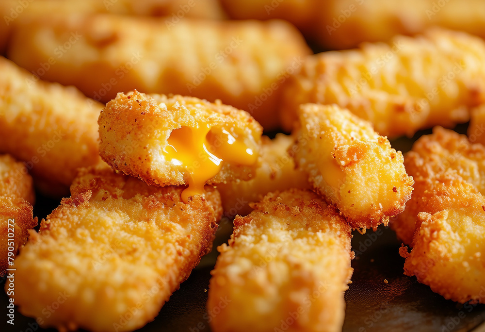Many Crispy breaded fried cheese sticks liquid hot cheese dripping out the inside isolated on transp Many Crispy breaded fried cheese sticks liquid hot cheese dripping out the inside isolated on transp