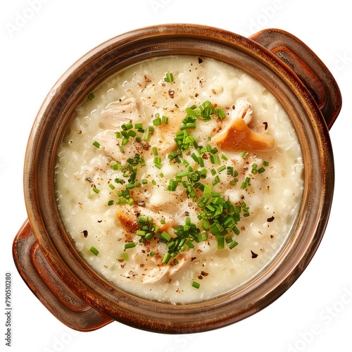 Tasty Genfo Porridge Like Dish Isolated On White Background  photo