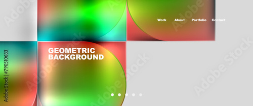 Vibrant geometric design featuring squares and circles in tints and shades of magenta. Perfect for use as a background in office application software or for creating eyecatching graphics