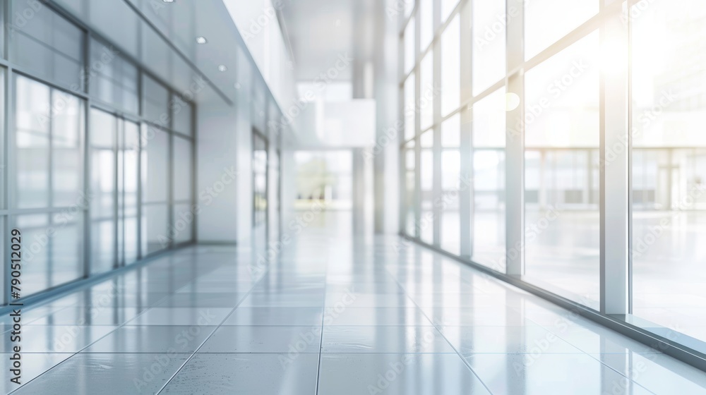 Sunlit Office Lobby with Clean Modern Design Sunlit Office Lobby with Clean Modern Design