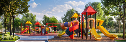 State-of-the-Art Playground Design Encouraging Active Play in a Park Setting