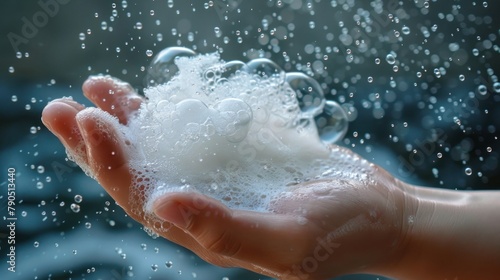 poem inspired by the fleeting beauty of shampoo foam as it dissipates in the palm of your hand 
