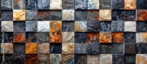 Marble tile wall background