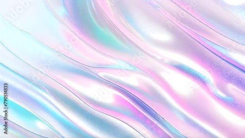 Wallpaper Mural Holographic background seamless trendy iridescent light foil texture. Soft holographic pastel unicorn marble background pattern. Modern pearlescent blurry abstract swirl illustration. Torontodigital.ca