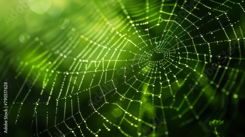 glowing spider web background © Otseira