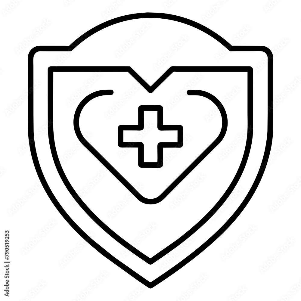 Medical Insurance Icon line vector Medical Insurance Icon line vector