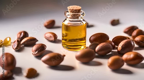 International Day of Argania. Argan Nuts and Oil photo