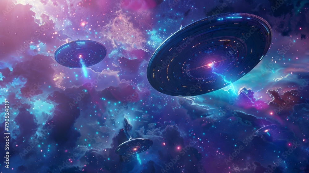 the concept of world UFO day background, wallpaper