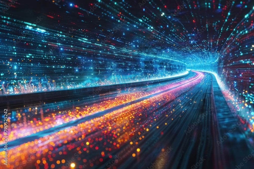 Data highways stretch to the horizon, carrying the lifeblood of our digital age.