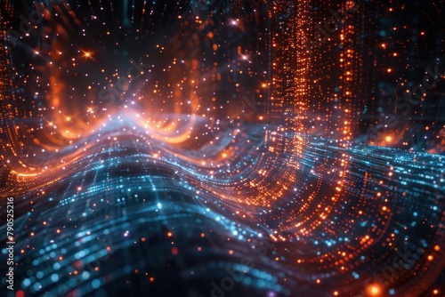 Data flows through digital pathways, connecting minds and machines.