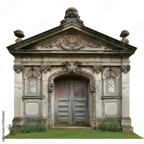 Beautiful Mausoleum Isolated On White Background 