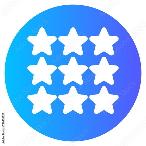 rating stars gradient icon
