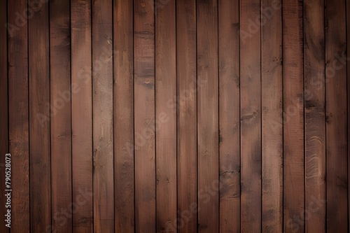 uniform homogeneous wooden brown background of narrow vertical slats photo