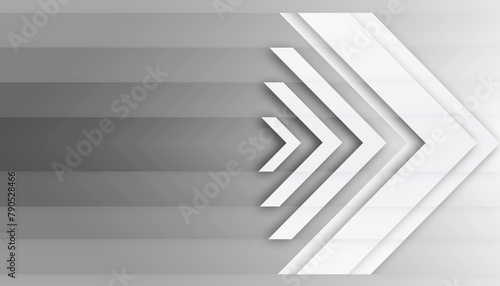 Arrows and gray abstract background. create gray and white abstract background with gradient.