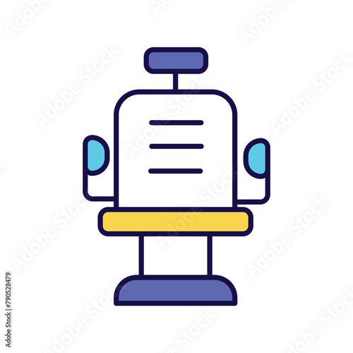 barber chair icon with white background vector stock illustration