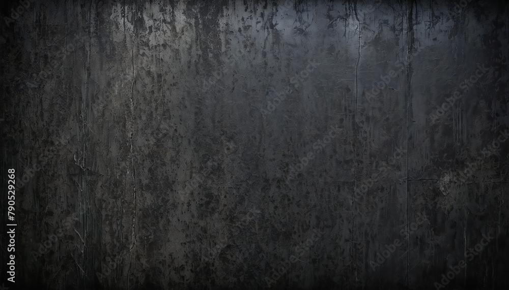 Old black gray background. Grunge texture. Dark wallpaper. 
