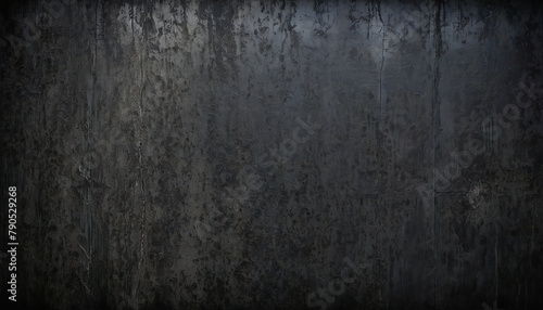 Old black gray background. Grunge texture. Dark wallpaper. 