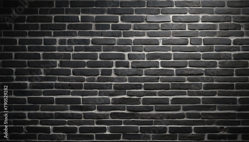 Black Brick wall, dark background for design 