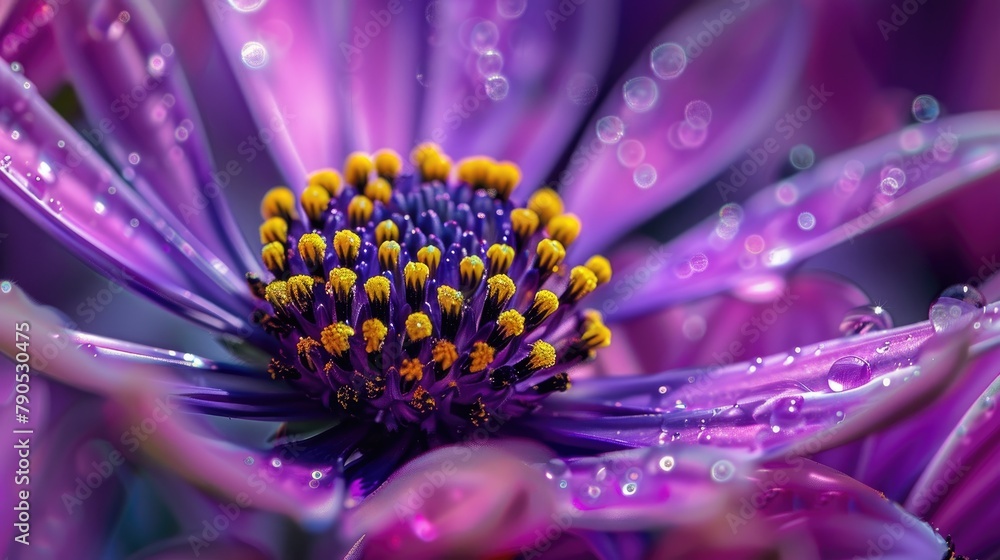 Capturing the endless beauty of flowers through macro photography - obrazy, fototapety, plakaty 