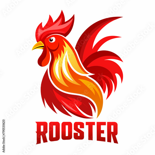 Rooster logo vector art illustration, a logo for Rooster vector