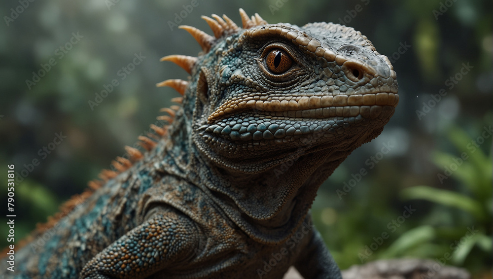 Fototapeta premium lizard in the jungle 