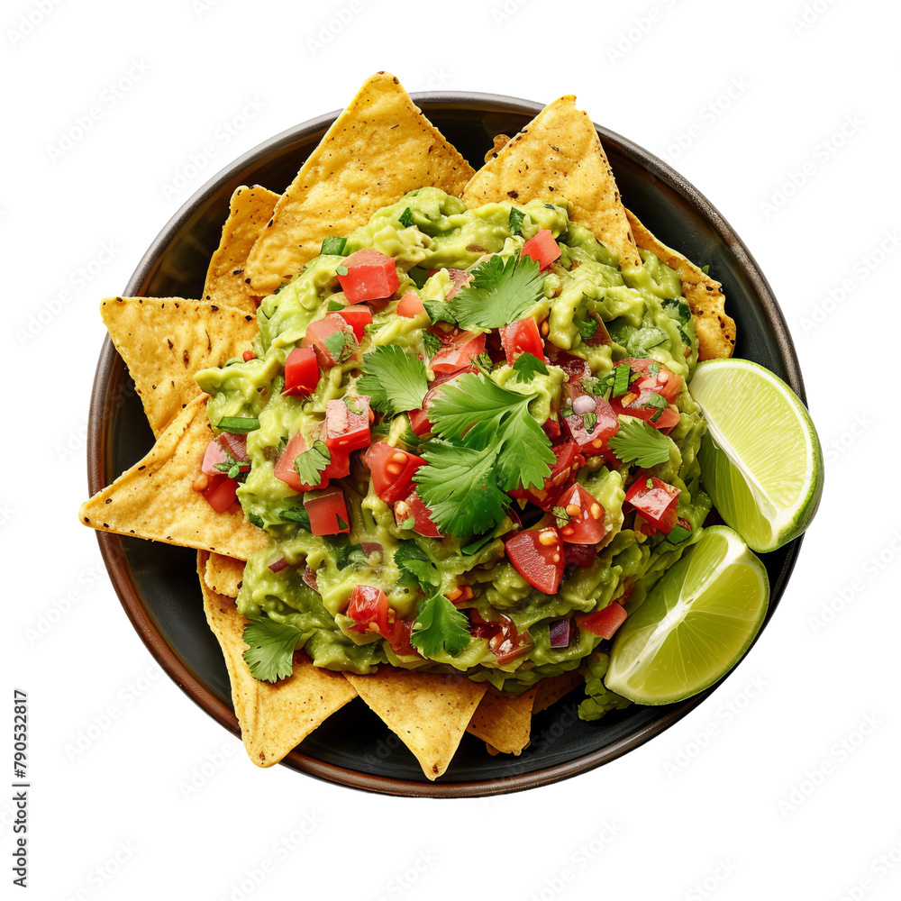 Cripsy And Tasty Goz Beida Guacamole Isolated On White Background Cripsy And Tasty Goz Beida Guacamole Isolated On White Background