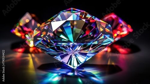 The surface of a diamond exhibits unparalleled brilliance and clarity, 