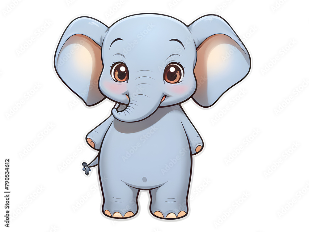Obraz premium Elephant Illustration, elephant on tranparency 