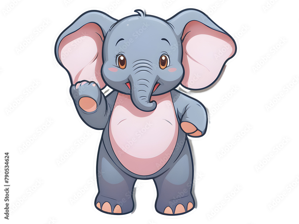 Elephant Illustration, elephant on tranparency
