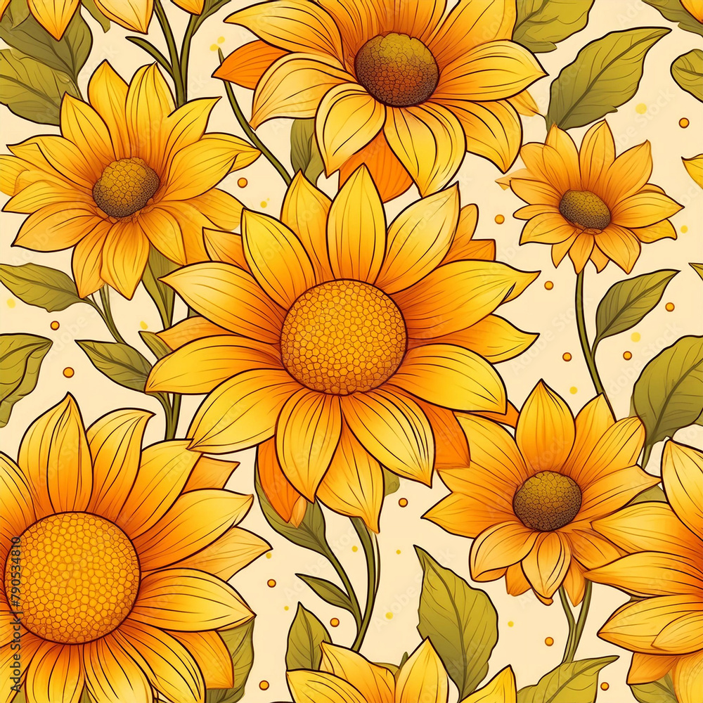 sunflowers seamless sunflowers seamless
