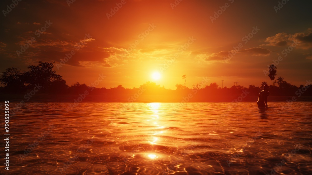 hot weather background, global warming, sun and red sea, the mercury continues to rise, exacerbating the challenges posed by hot weather conditions