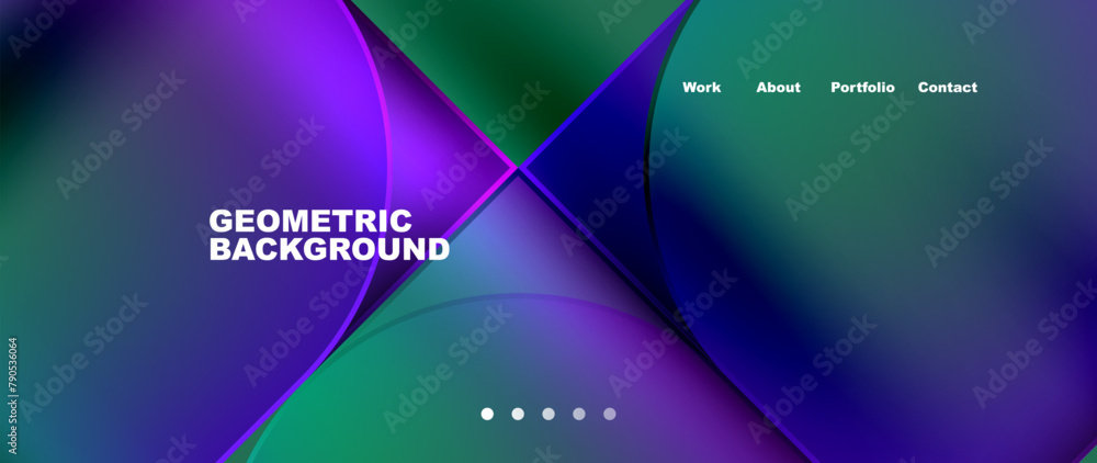 A colorful geometric background featuring a purple, green, and blue gradient. Triangles in shades of violet, magenta, and electric blue create parallel lines and circles with varying slopes A colorful geometric background featuring a purple, green, and blue gradient. Triangles in shades of violet, magenta, and electric blue create parallel lines and circles with varying slopes