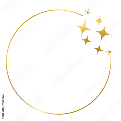 Golden Stardust frame twinkle frame decorating various festivals ornament isolated on white background transparent background png file ready to use