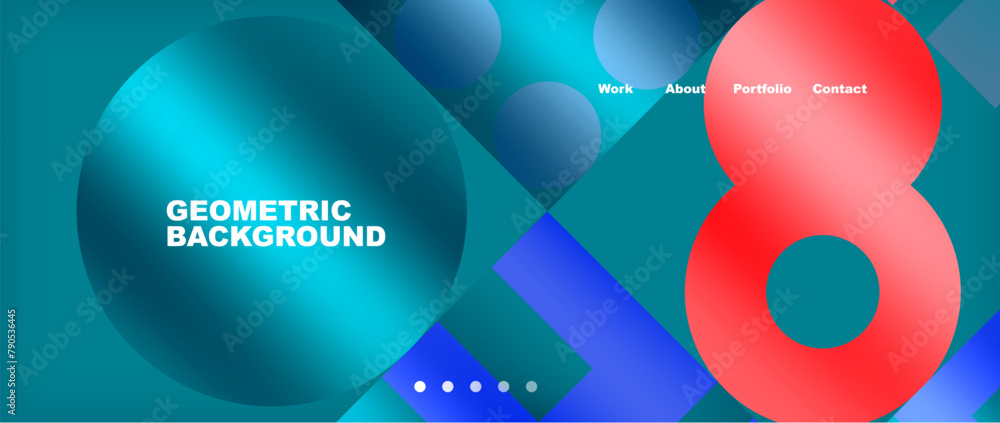 A vibrant patterned background featuring azure and magenta geometric shapes with an electric blue circle and the number eight. The modern technologyinspired design is perfect for graphics projects A vibrant patterned background featuring azure and magenta geometric shapes with an electric blue circle and the number eight. The modern technologyinspired design is perfect for graphics projects