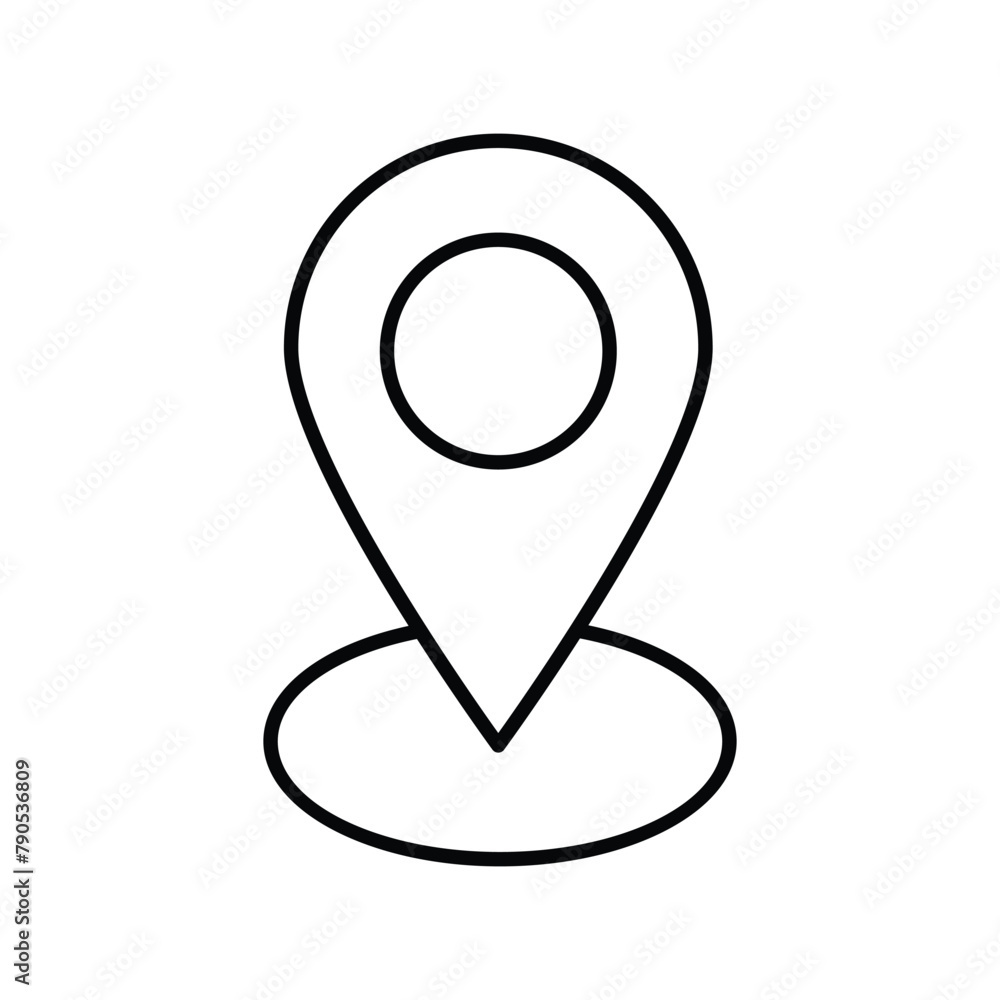 location pin icon with white background vector stock illustration location pin icon with white background vector stock illustration