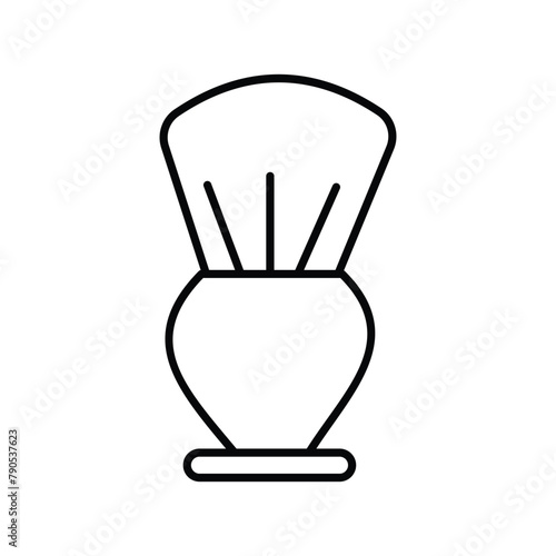 shaving brush icon with white background vector stock illustration