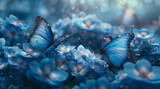 Fluttering Oasis: Watercolor Indoor Garden with AR Butterflies Bringing Life to Any Space