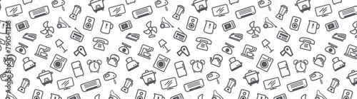 home appliance icon seamless pattern background wallpaper
