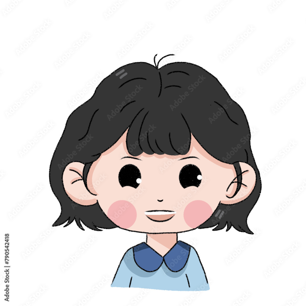 a little girl with short hair style