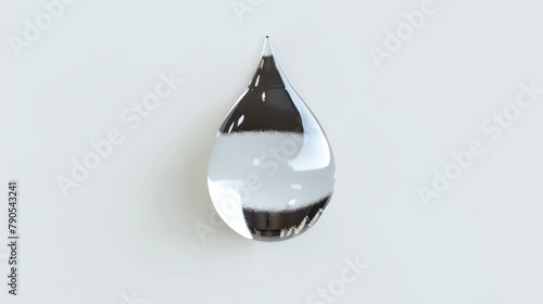 single raindrop, white backgroundm, high detail photo