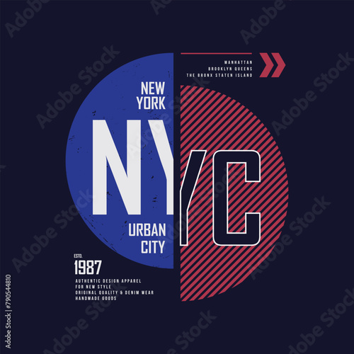 Brooklyn, BRONX, New york urban city stylish t-shirt and apparel abstract design. Vector print, typography, poster