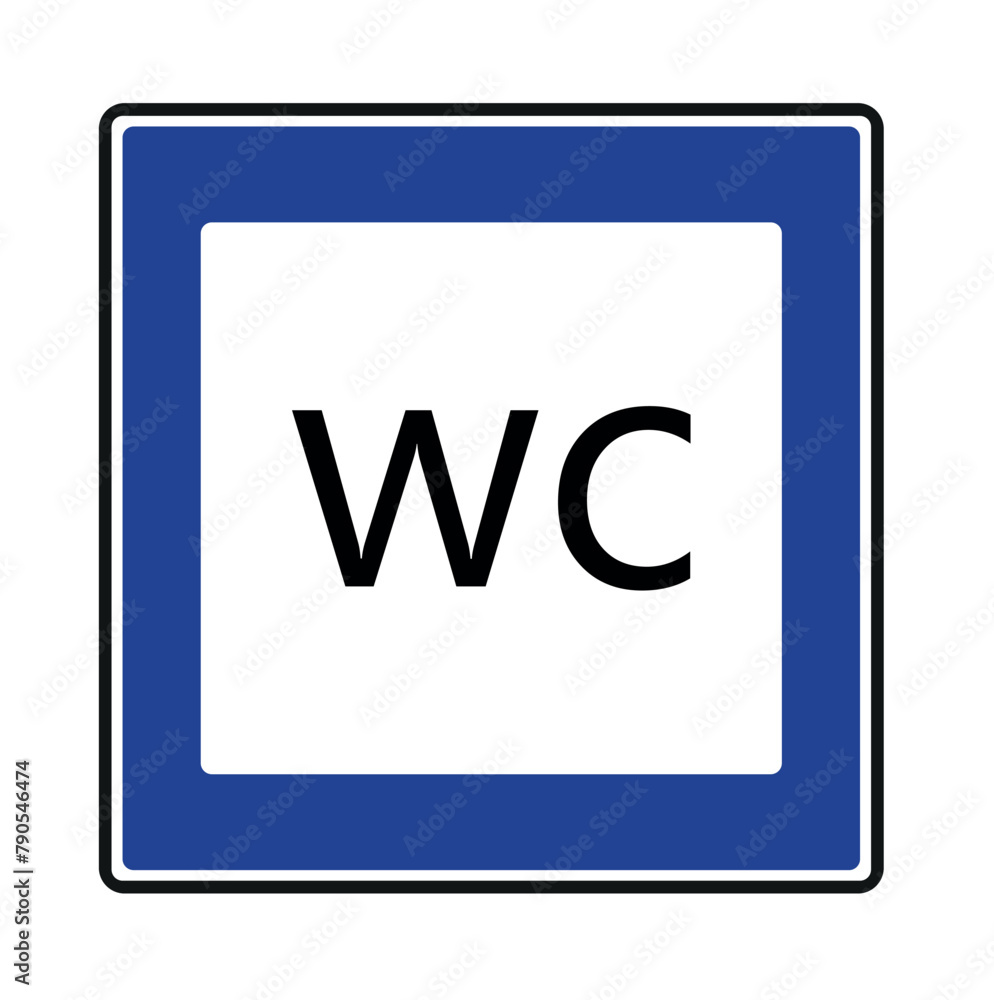 Public toilet road sing. vector icon Public toilet road sing. vector icon