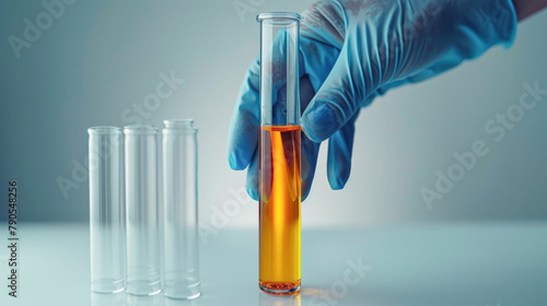 A healthcare professional prepares a urine sample for lab work, ensuring accuracy in diagnostics.