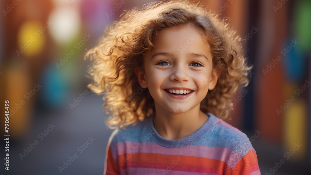 Happy child looking at camera Happy child looking at camera