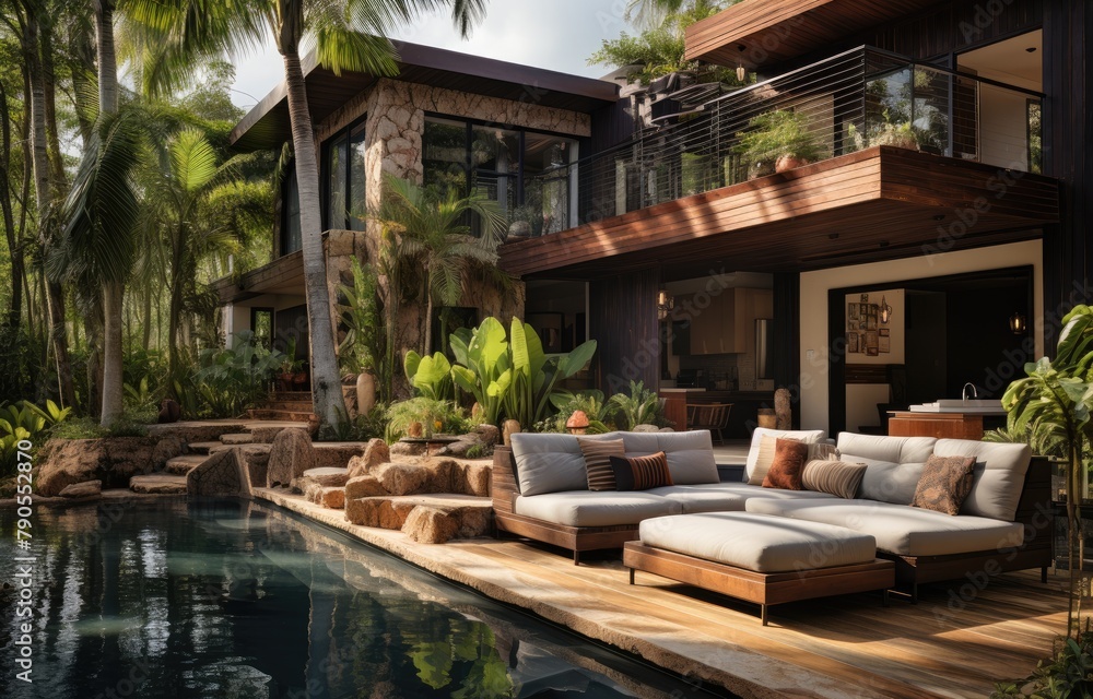 Fototapeta premium Tropical Luxury Villa Retreat
