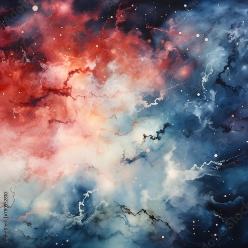 Galactic Dreams: A stunning cosmic design featuring vibrant nebulas and galaxies © Tachfine Art