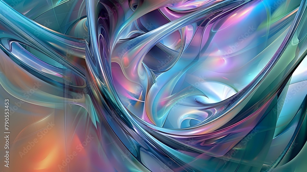 Harmonious Elegance: Abstract Digital Art with Subtle Luminescence Harmonious Elegance: Abstract Digital Art with Subtle Luminescence